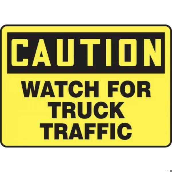 Accuform OSHA Safety Sign WATCH FOR TRUCK MVHR683XT MVHR683XT - main